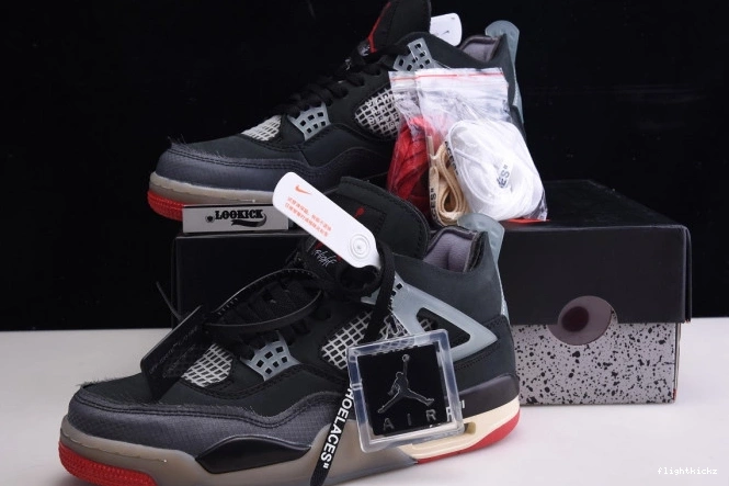 4 Off Bred White Air x Retro Jordan CV9388-001 1007